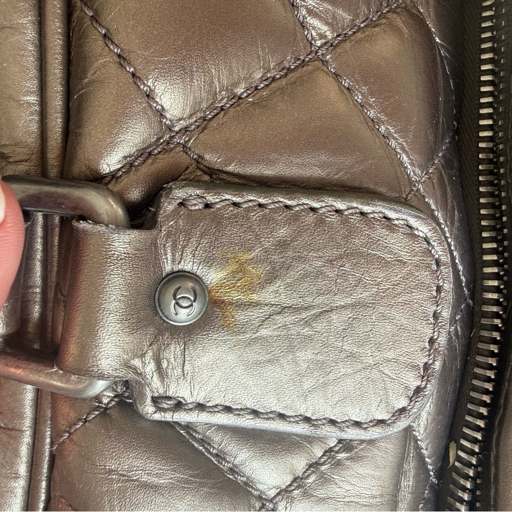 Authentic CHANEL Vintage Matelasse Quilted Leather 2 Way Carry-on Suitcase Bag - Picture 10 of 17